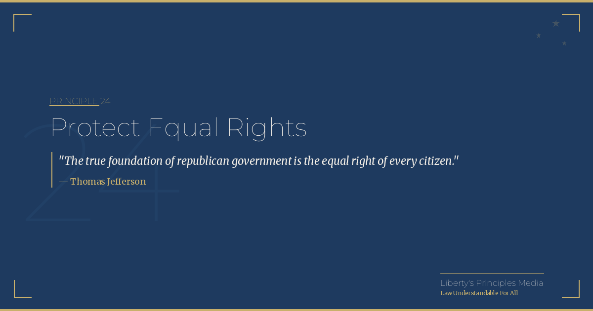 Equal Rights vs Equal Things | Founding Principles